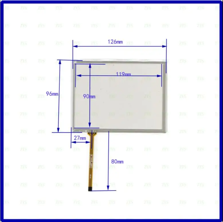 126*97 For AM640480G2TNQWT09H Touch Panel Digitizer 126mm*97mm Free Shipping New Touchpad