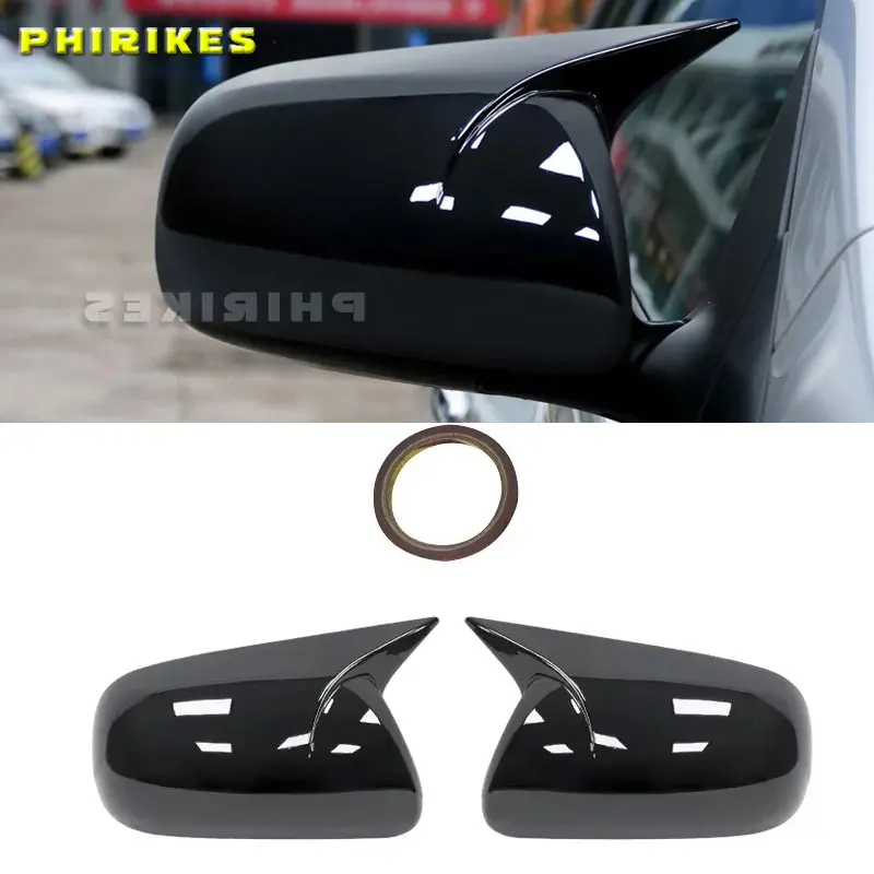 Para Toyota Corolla 2007-2013 Vios Yaris Sedan P90 08-13 Capa Preta do Espelho Retrovisor Lateral Acabamento da Carcaça do Retrovisor