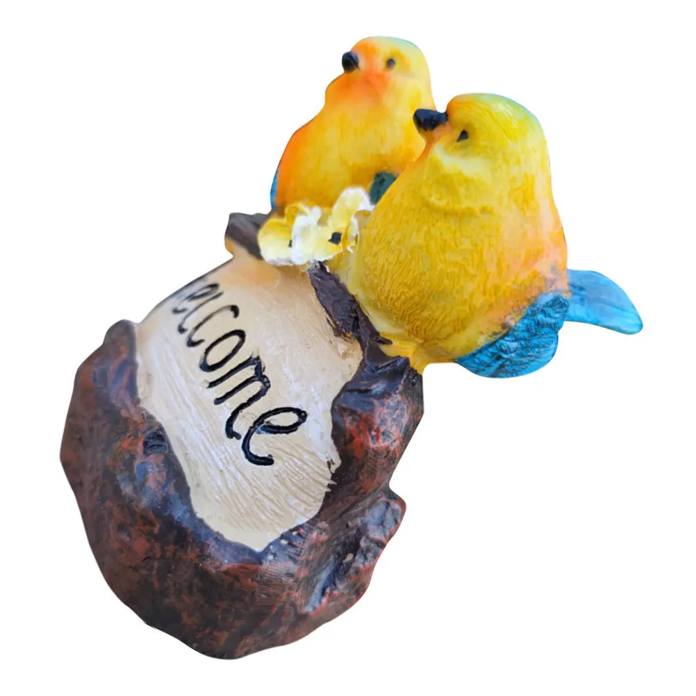

Bird Statue Garden Decor Resin Bird Welcome Sign Adorable Ornament Outdoor Decoration Garden Decoration Lawn Decor