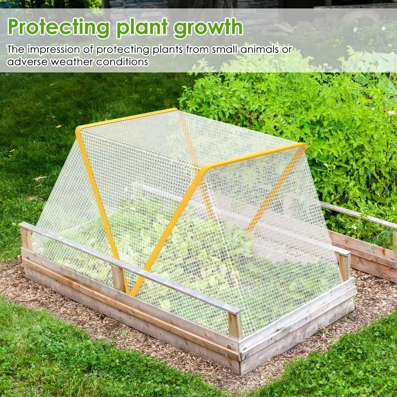 2026 Latest Foldable Garden Greenhouse Cover, Winter Warm Anti UV Windproof Plant Shelter, Portable Insect Bird Proof Net Cover