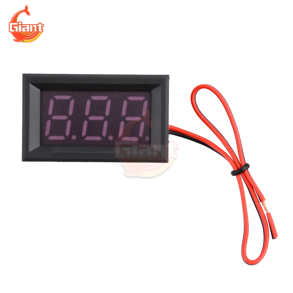 DC 5-120V Digital Voltmeter 3-Digit Display Two-wire Voltage Meter Tester DC High-voltage Volt Meter Gauge Volt Detector Tester