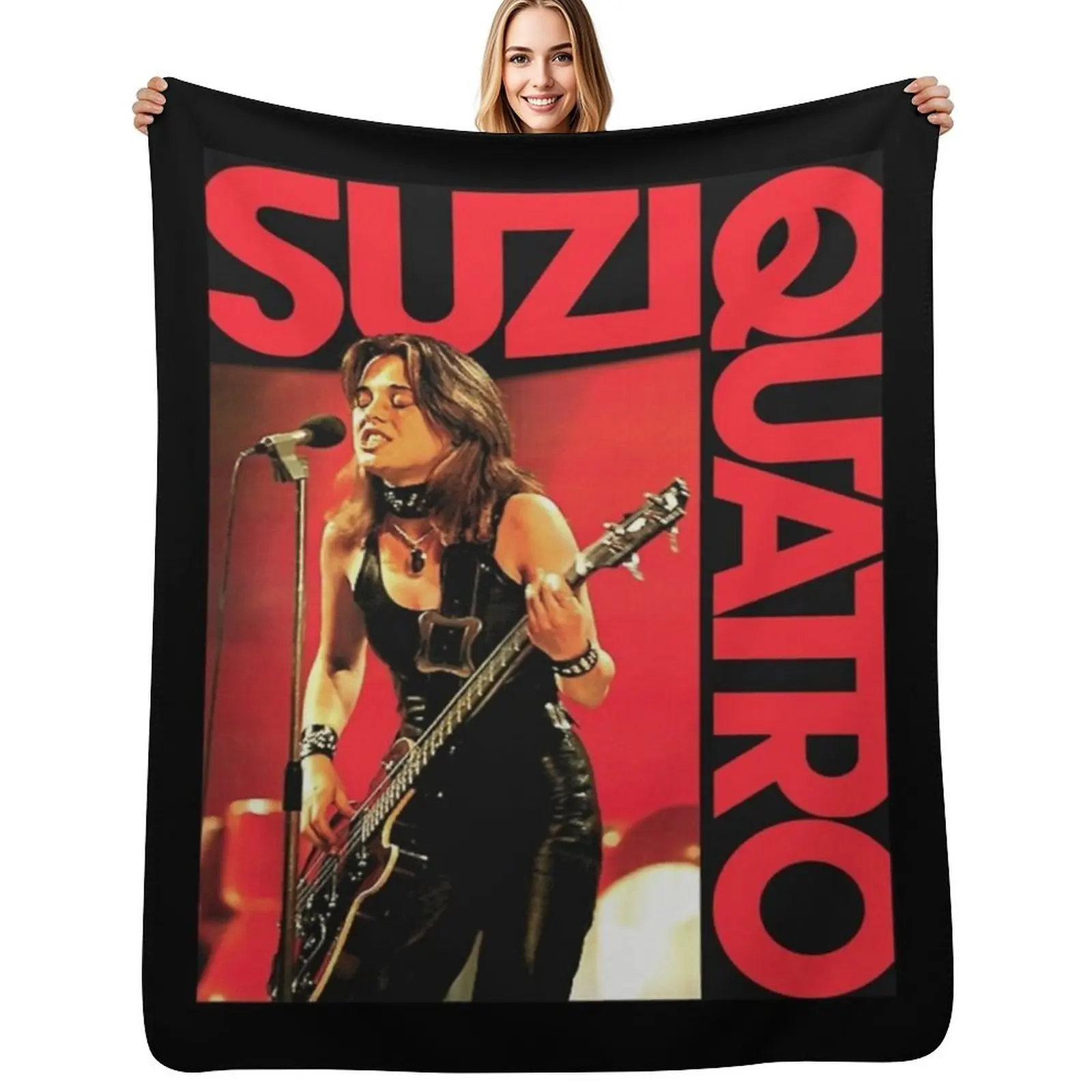 Suzi Quatro Throw Blanket Stuffeds warm for winter Plaid on the sofa Sleeping Bag Multi-Purpose Luxury Blankets