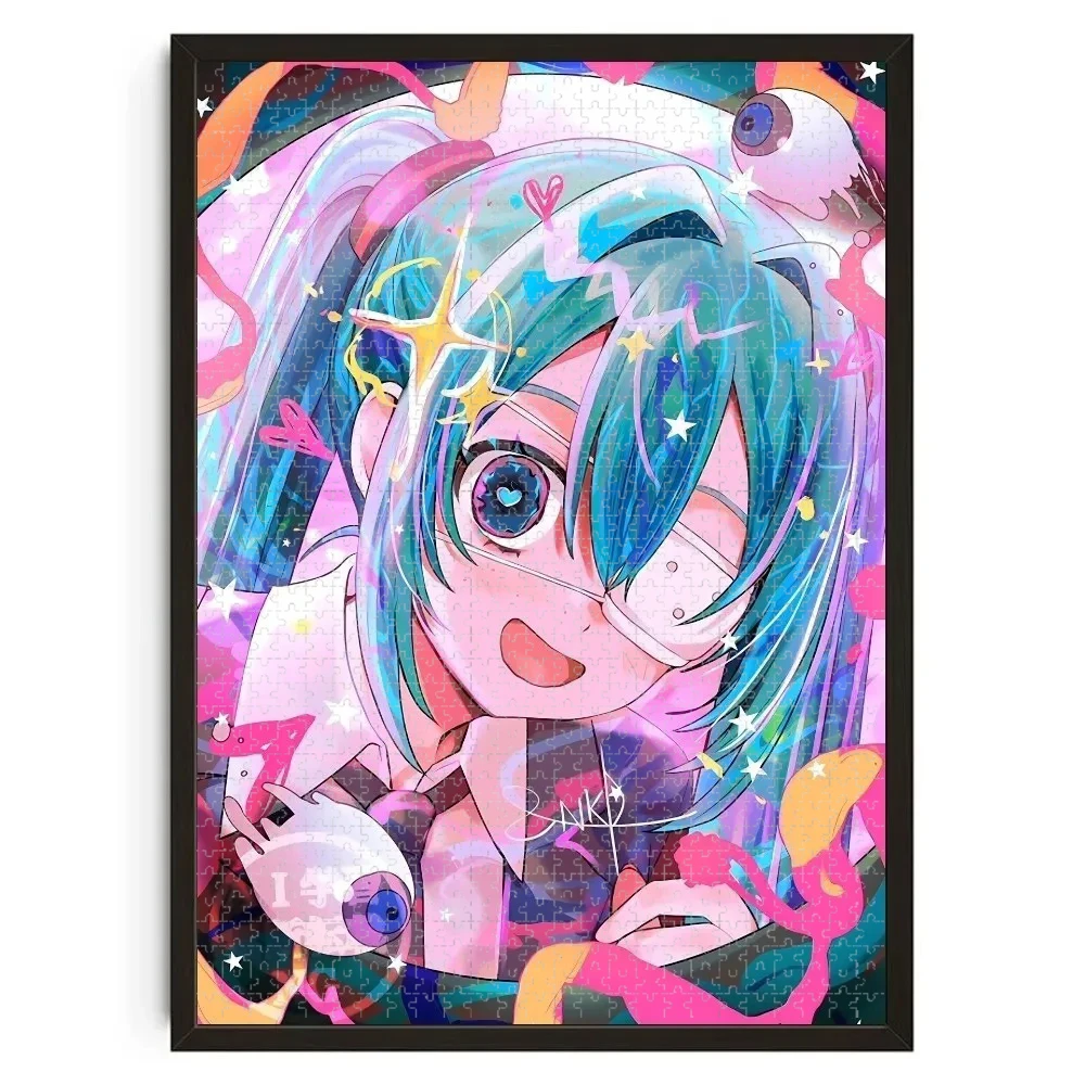 

500 PCS Jigsaw Puzzles Character Super Idol HHatsunes Challenging Family Activity Games for Gameroom Bedroom Livingroom Gift