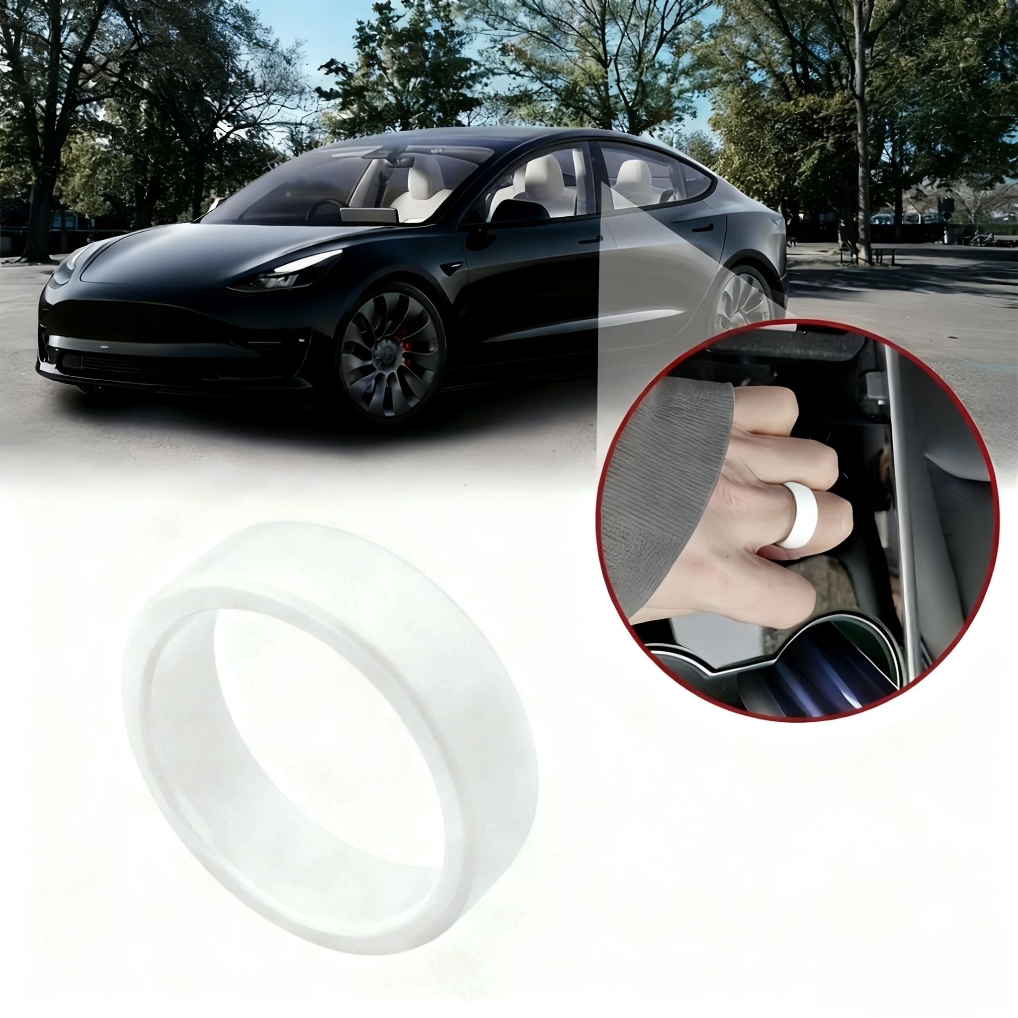 Tesla Ring NFC Waterproof Ceramic Ring Replace Car Key Card Key For Made With Original Card Chips For Tesla Model 3 Model Y