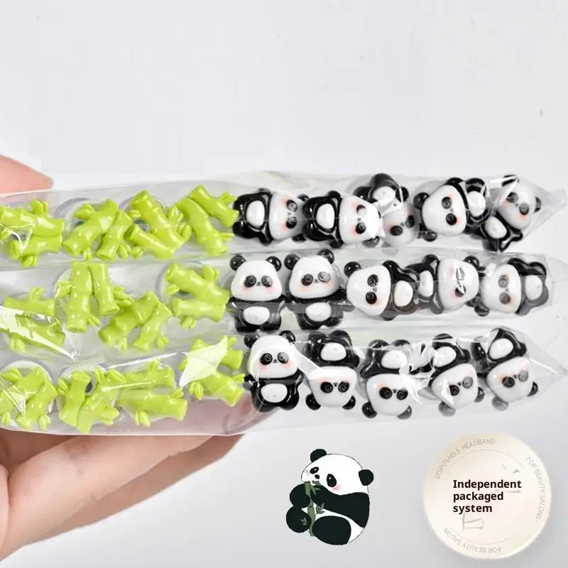 1/10 Uds cepillo de pestañas cepillos de pestañas para extensiones de pestañas carretes limpieza varitas para rímel tubo Panda tubo de bambú máscara