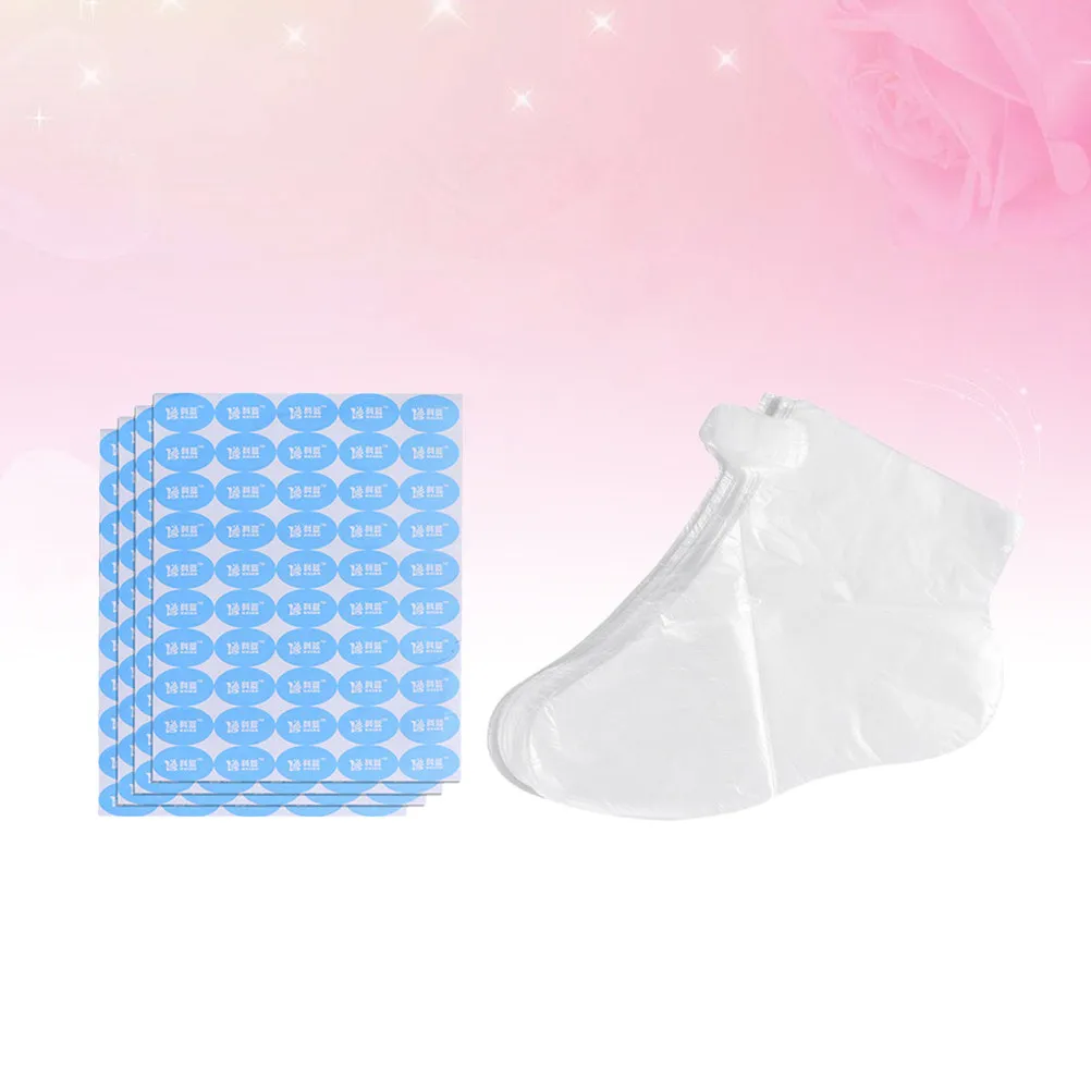 

400Pcs Disposable Foot Covers Lengthening Design Pe Material Breathable Pedicure Foot Film Protective Covers for Salon Home