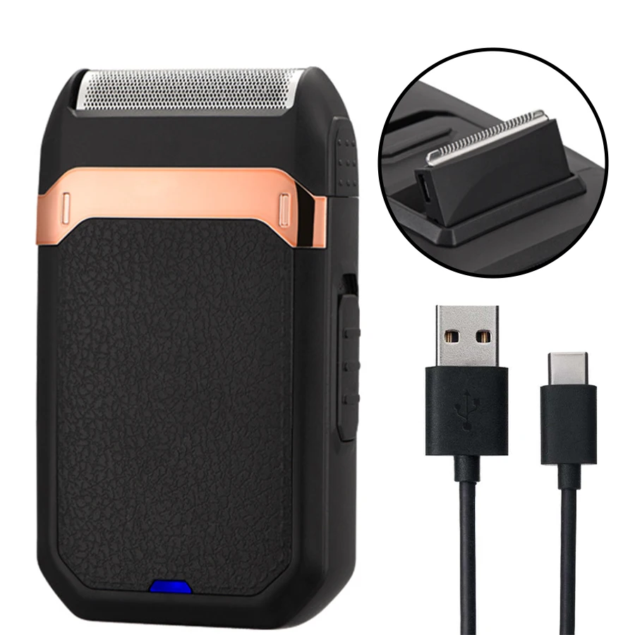 

Portable Men's with USB Charging Reciprocating Beard Shaving Blade Dedicated Electric Shaver