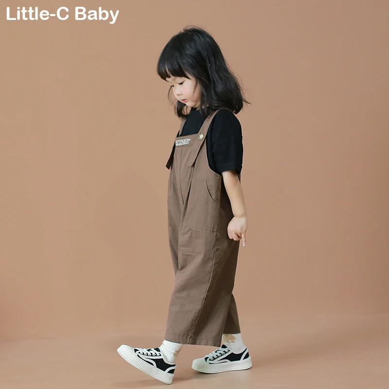 

Kid Jumpsuits South Korean Children 2023 Autumn New Cotton Loose Overalls Boys and Girls Baby Casual Pants Baby Jumpsuits