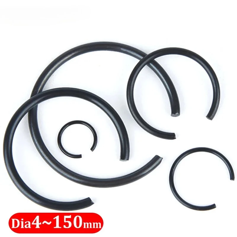DIN7993 Round Wire Snap Rings Diameter 4-150mm For Hole/Shaft Wire Retaining Stop Ring 70 Manganese Steel Snap Ring Circlip