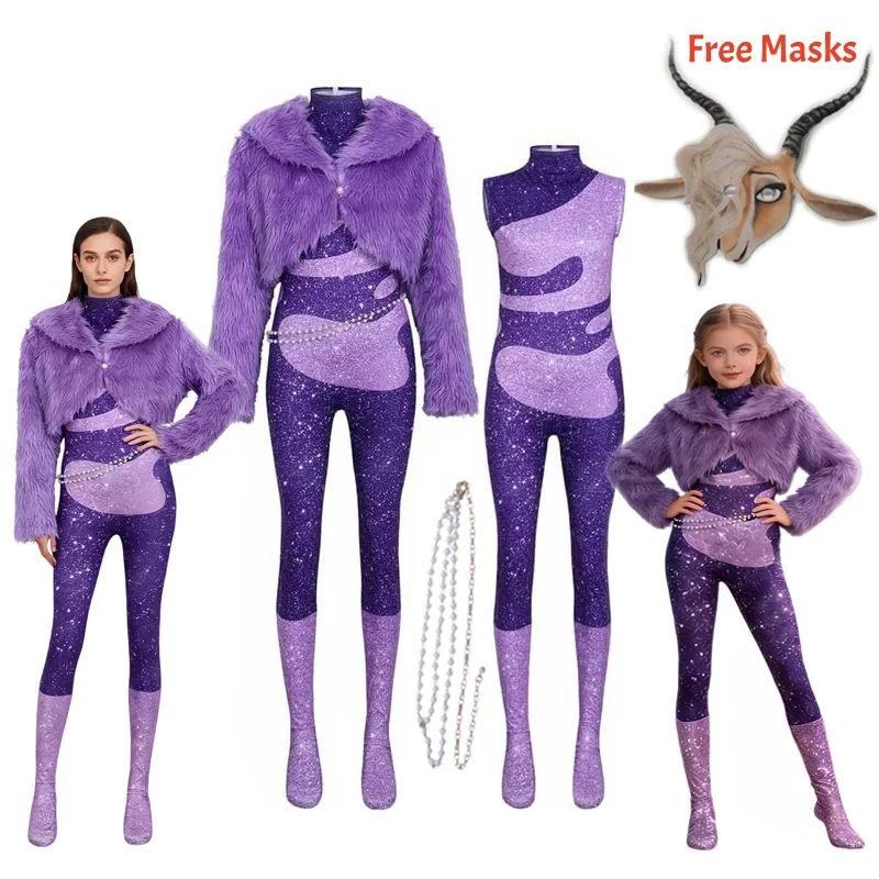 Gazelle Costume Anime Cosplay Singer Gazelle Fleece Coat Jumpsuit Adults Womens Jacket Halloween Outfits