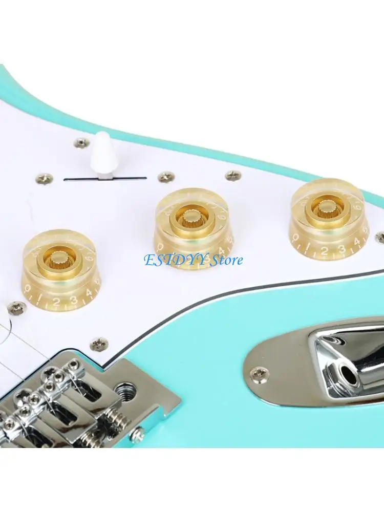G6DE 9PCS Guitar Potentiometer Knobs Nonslip Grip Surfaces Ergonomic Volumes Adjusters ABS Texture for Professional Musicians
