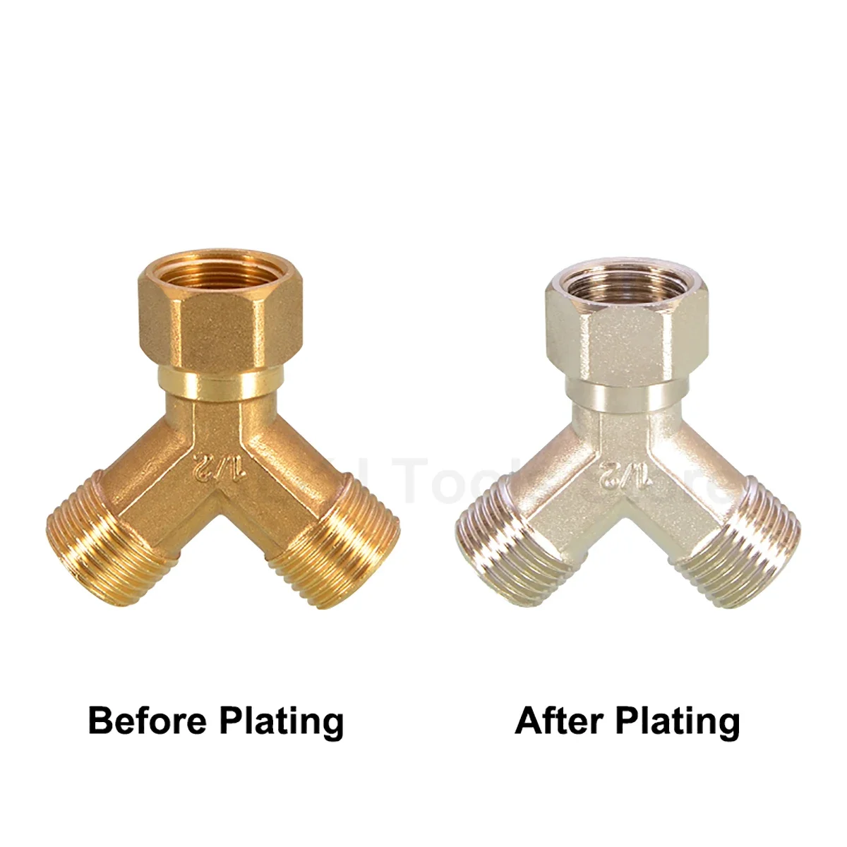 1 pz BSP 1/4 "3/8" 1/2 "filettatura femmina/maschio raccordi per tubi in ottone connettore a 3 vie tipo Y adattatore rubinetto Splitter