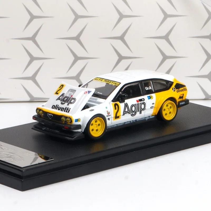 Rm 1/64 alfa romeo gtv6 liga veículo de motor brinquedo fundição modelo de metal coleção menino presentes de natal