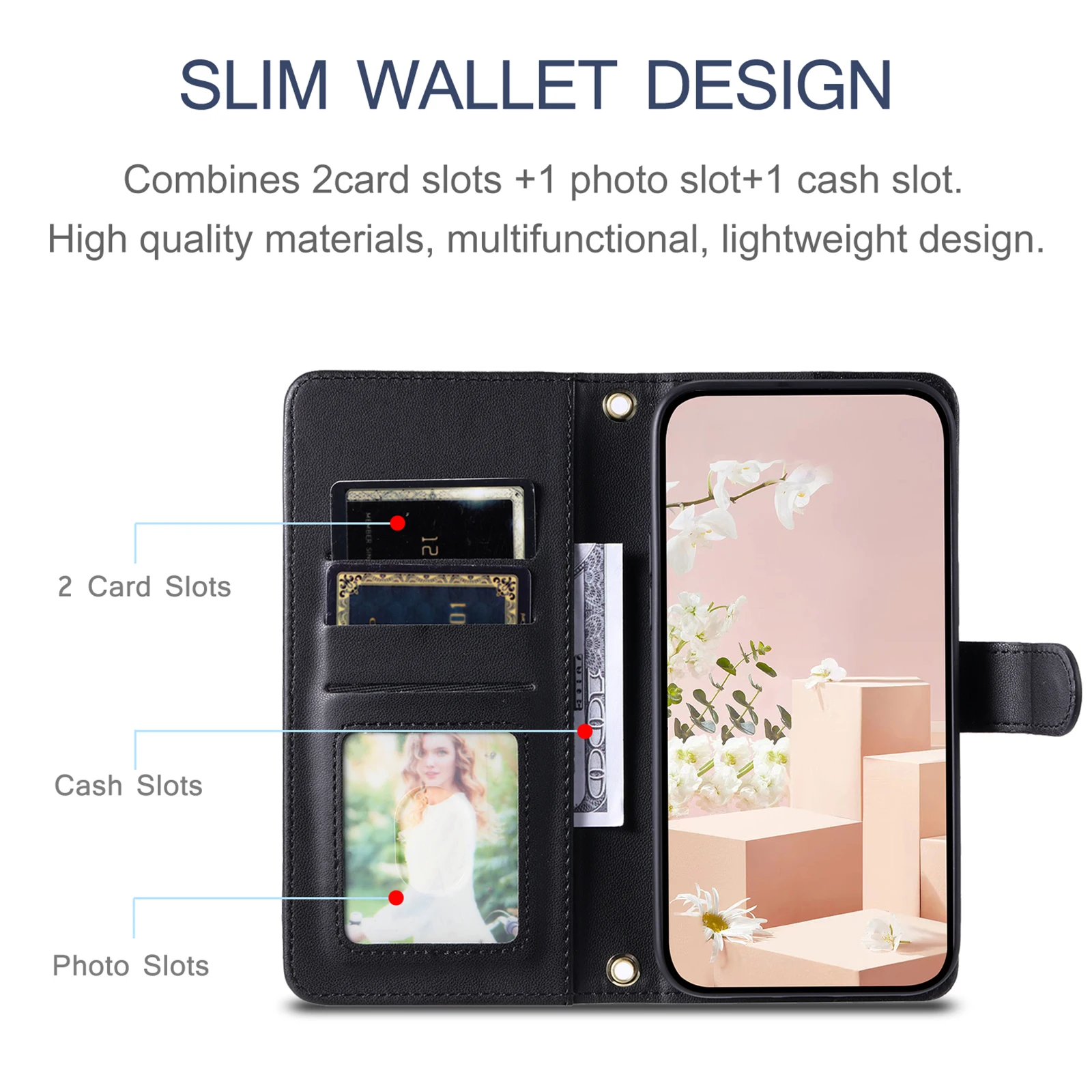 

For Redmi 12C / Redmi 11A 4G Phone Case Crossbody Back Long Lanyard Silicone Protective Case Flip Leather Case