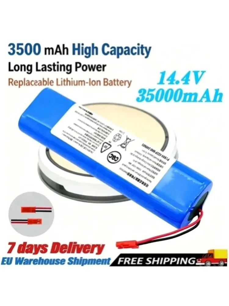Hochleistungs-14,4V-3500mAh-18650-Lithium-Akku PX-B010, Stabile Stromversorgung mit Langer Lebensdauer, Langlebige Ersatzteile, Vollständig Kompatibel mit ILIFE V3s Pro V5s Pro V8s V8 Plus V80 V80 Max