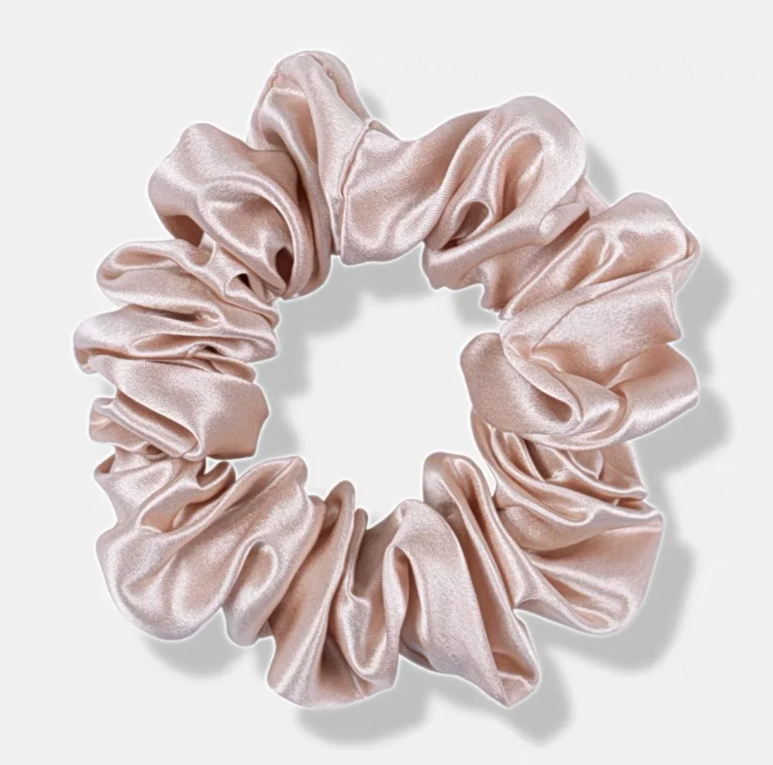 1PC 100% 22 Momme Mulberry Silk Scrunchies 3.5 cm Smooth Fashion Elastic Silk Women Hair Accessories Ladies Hoop For Girls