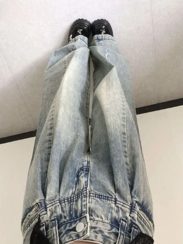 American Retro Jeans Women Minimalist Vintage High Waist Hipster Popular Casual Straight Spring All-match Full Length Fashion