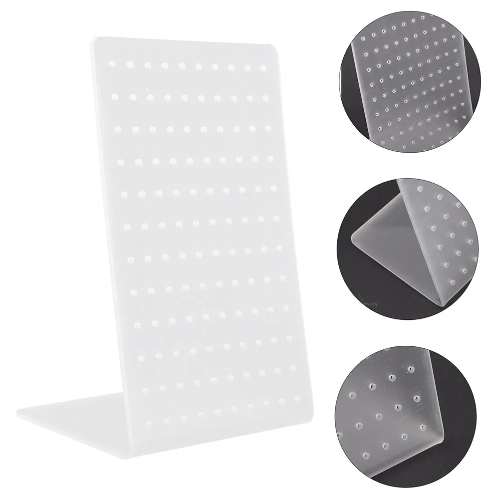 

Прозрачная акриловая подставка для серег с несколькими отверстиями, органайзер для украшений, для дома, магазина, выставок