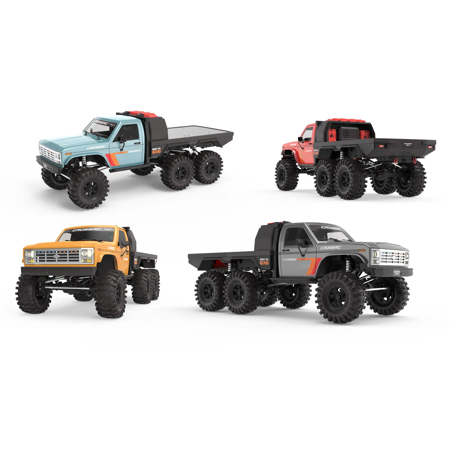 6WD CORSSRC 1/8 RC Off-road Vehicles EMO XL 6x6 Radio Control Crawler Car Model Two-speed Transmission Light System Toy TH23875