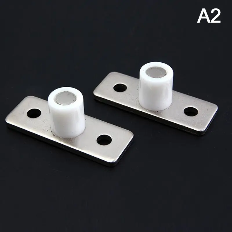 2Pcs Floor Mount Sliding Wooden Door Guide Roller Retainer Top Hung Pivot Brass Wheel Bottom Grooved