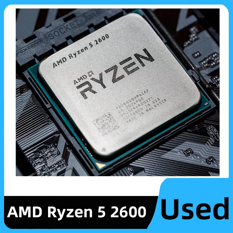 AMD Ryzen 5 2600 3.4GHz Six cores twelve threads CPU Processor 12nm 65W L3=16M Socket AM4 chips frequency for desktop computer