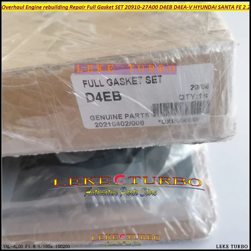 

D4EB 20910-27F40 / D4EA 20910-27A00 Overhaul Engine rebuilding Repair Gasket Set For HYUNDAI SANTA FE 2.2L SONATA 4 Sportage