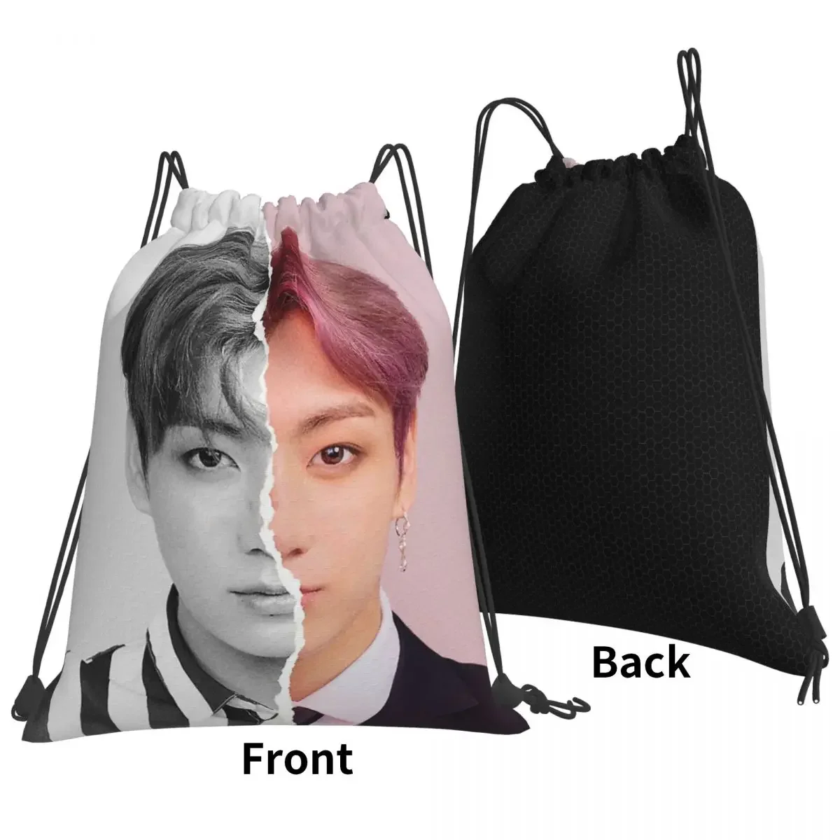 Jungkook Backpacks Multi-function Portable Drawstring Bags Drawstring Bundle Pocket Sports Bag Book Bags For Man Woman School