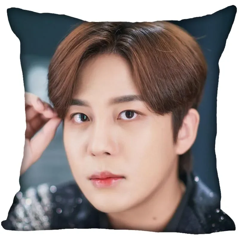 ATEEZ Pillowcase Bedroom Home Decorative Gift Pillow Cover Square Zipper Pillow Cases Satin Soft Fabric 0209