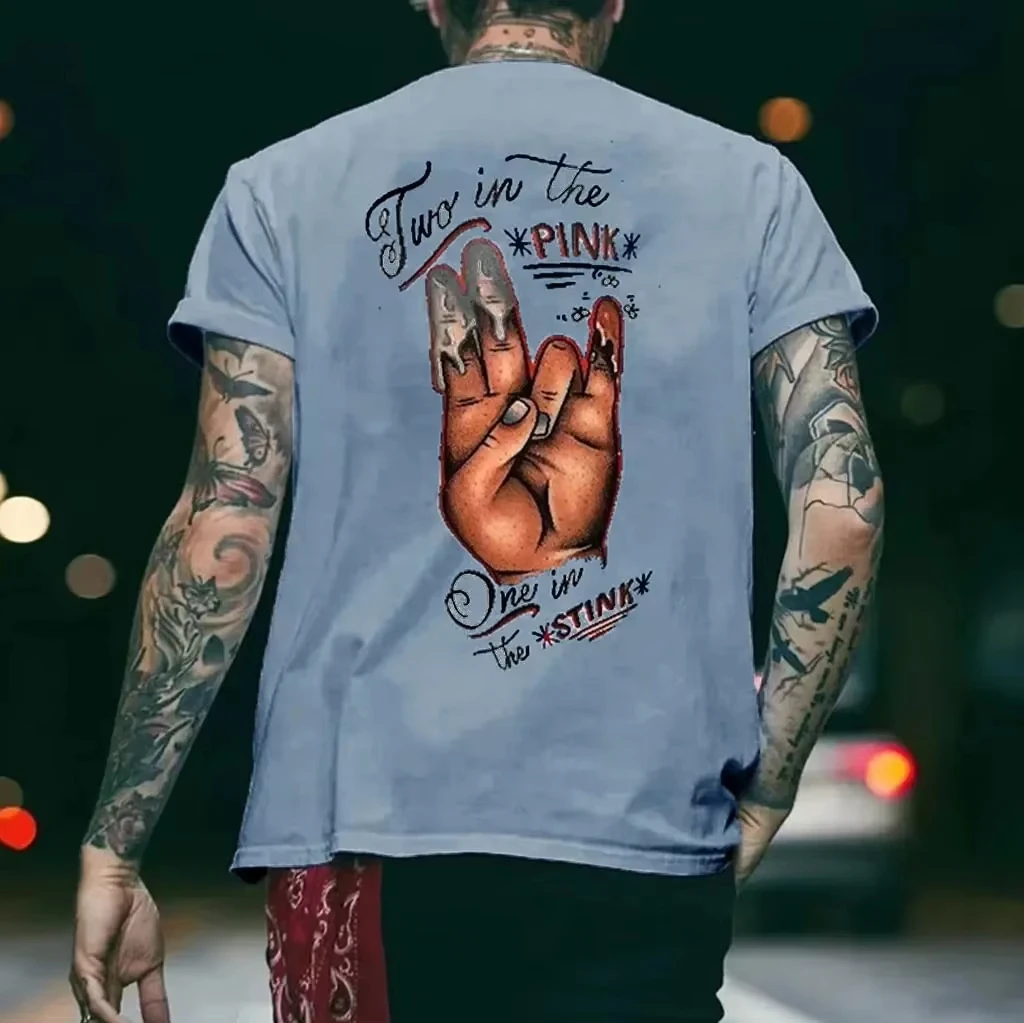 Men KEEP IT TWISTED Biker Tattoo Graphic Print O-Neck T-shirt Oversized Short Sleeve Top Motorcycle Punk Vintage Streetwear Tops