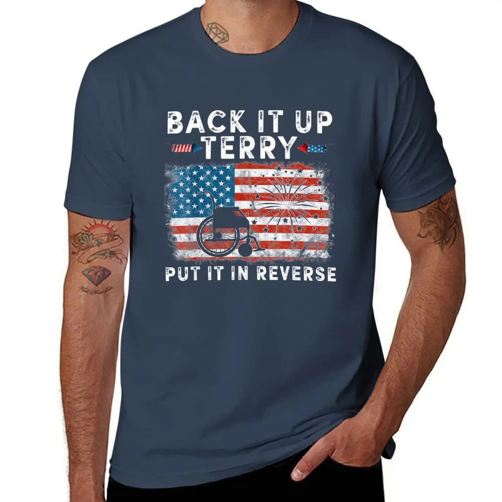 

Back Up Terry Put It In Reverse Firework Funny 4th T-Shirt t shirt man cotton man t shirt luxury T-Shirt