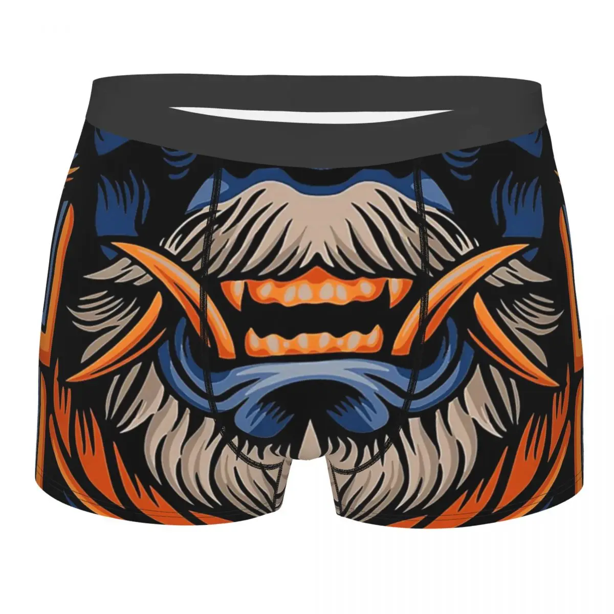 

Yokai Oni Hannya Masked Beard Samurai Skull Underpants Breathbale Panties Male Underwear Print Shorts Boxer Briefs