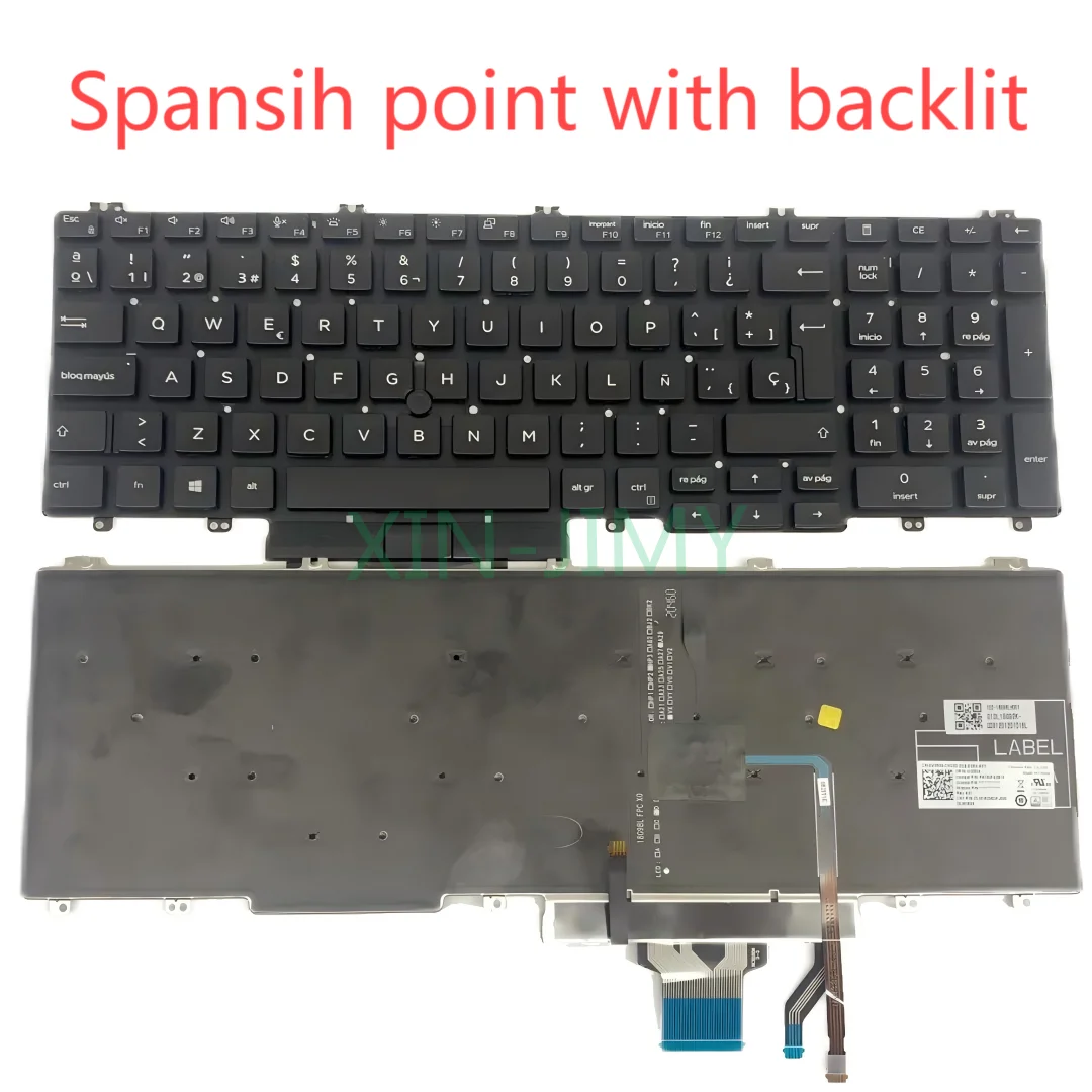 3550 Spanish Backlit Keyboard for Dell Precision 3540 3541 3500 3501 3550 3551 Latitude 5500 5501 5510 5511 0WMCDP 0XPYPV