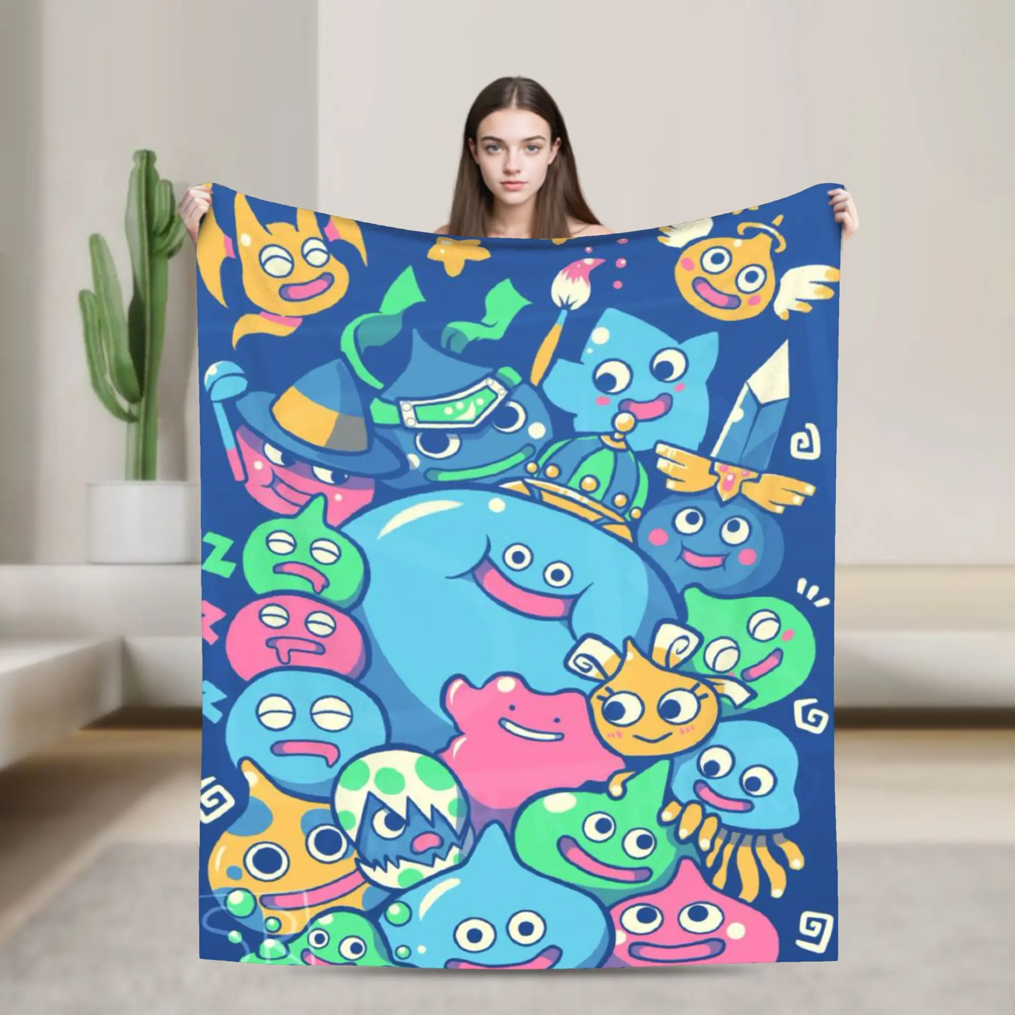 

Одеяло Slime Morimori Dragons Quest для дивана, нечеткая мягкая плюшевая одеяло 50x60 дюймов, многоразмерное покрывало на все сезоны