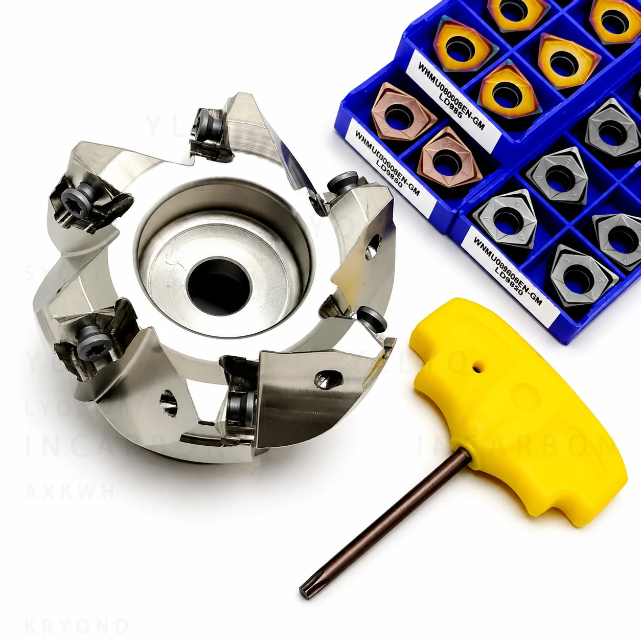 MFWN90 Degree Milling Cutter Head Double Sided Hexagonal Heavy Cutting Tool 50 63 80mm For WNMU080608 Carbide Inserts Steel Part