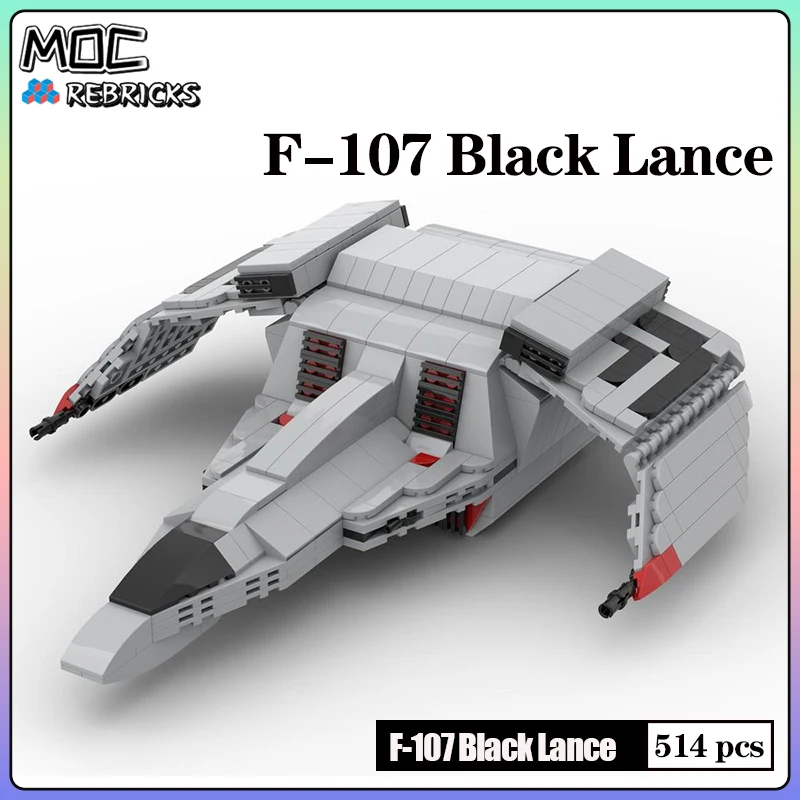 

Space Series MOC Bricks Wing Commander F-107 Black Lance Building Block Set DIY Child Intellectual EducationToys Christmas Gifts