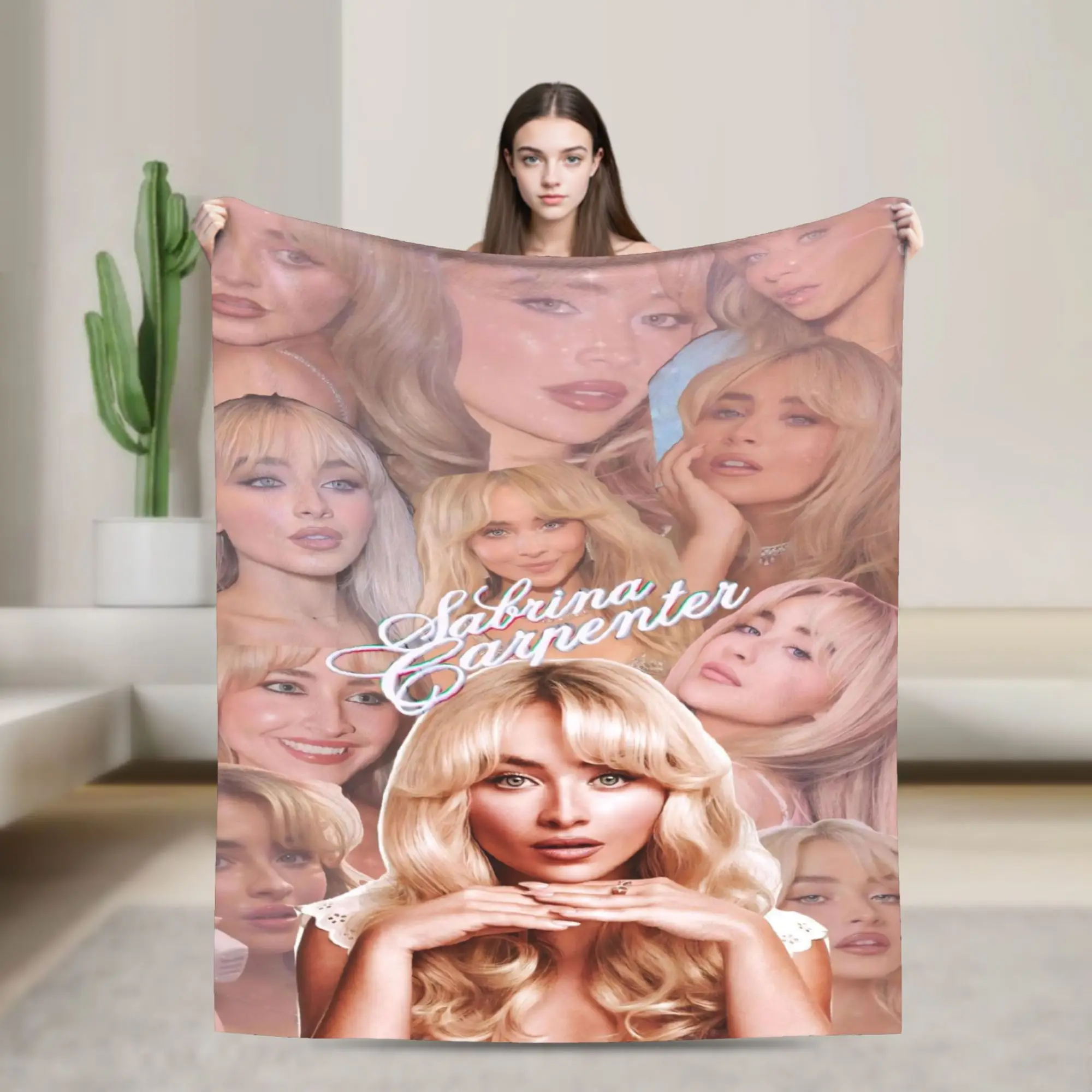 

Warm Soft Blankets Sabrina Carpenter American Singer Bedding Throws Flannel Bedspread For Bedroom Comfortable Sofa Bed Cover