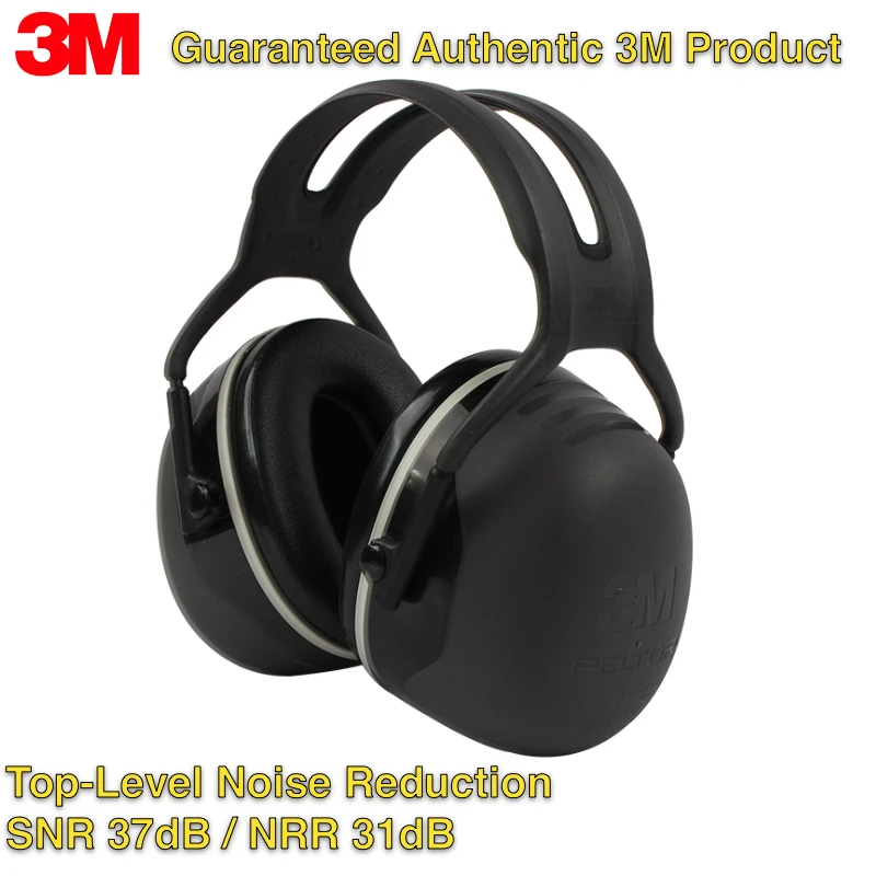 Protetores Auriculares Originais 3M Peltor X5A SNR 37dB NRR 31dB, Proteção Auditiva com Cancelamento de Ruído para Tiro