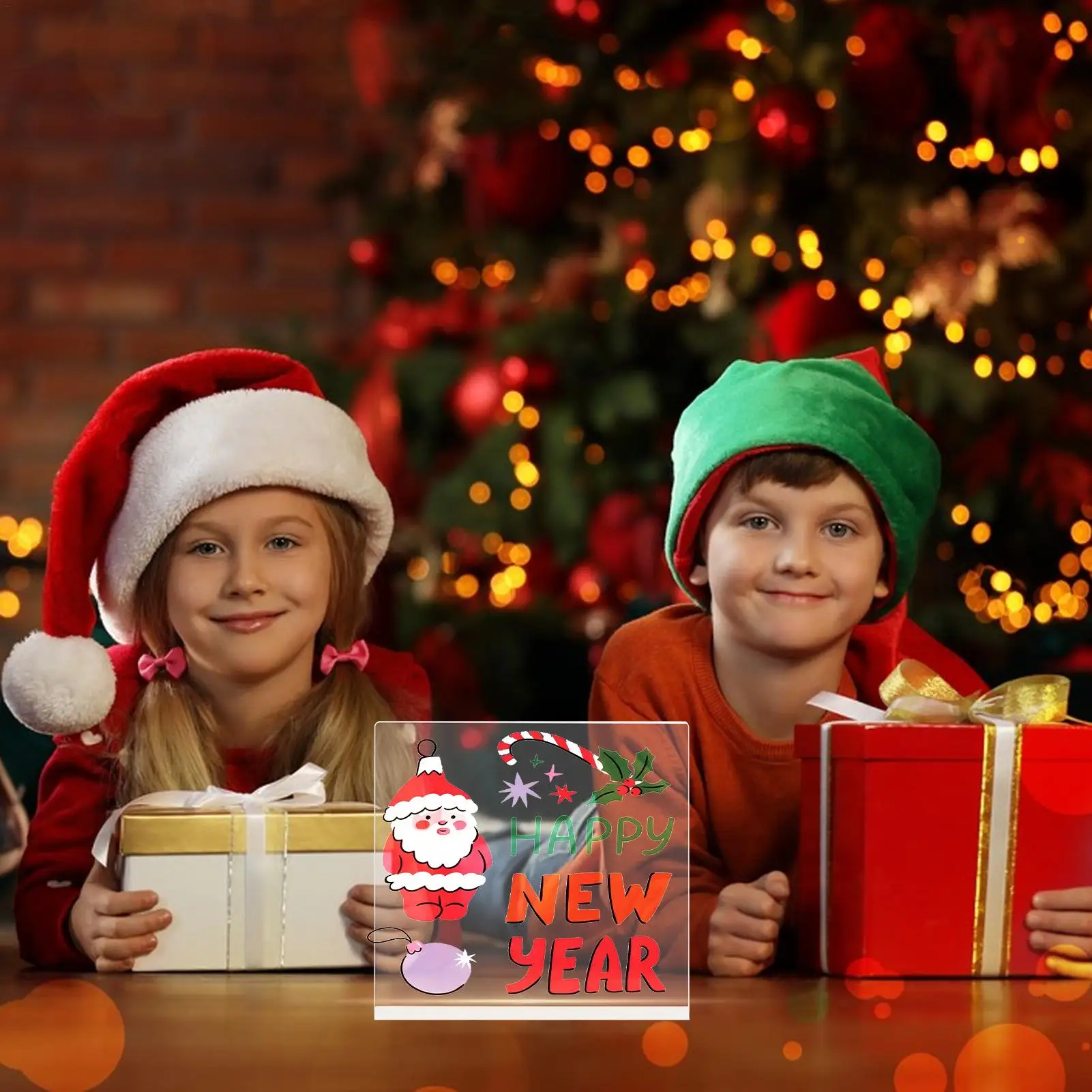 لوحة رسائل Led لوحة بيضاء من الأكريليك الشفاف لوحة Led للمسح الجاف مع أقلام 12 لون وحامل قابل للطي للشباب والبنات والأولاد #2