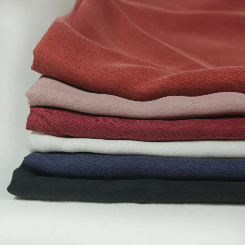 Sandwashed Fabric Summer Crinkled Heavyweight Lightweight Soft Comfortable Multicolor Shirt Hanfu Dress DIY Sewing Accessories