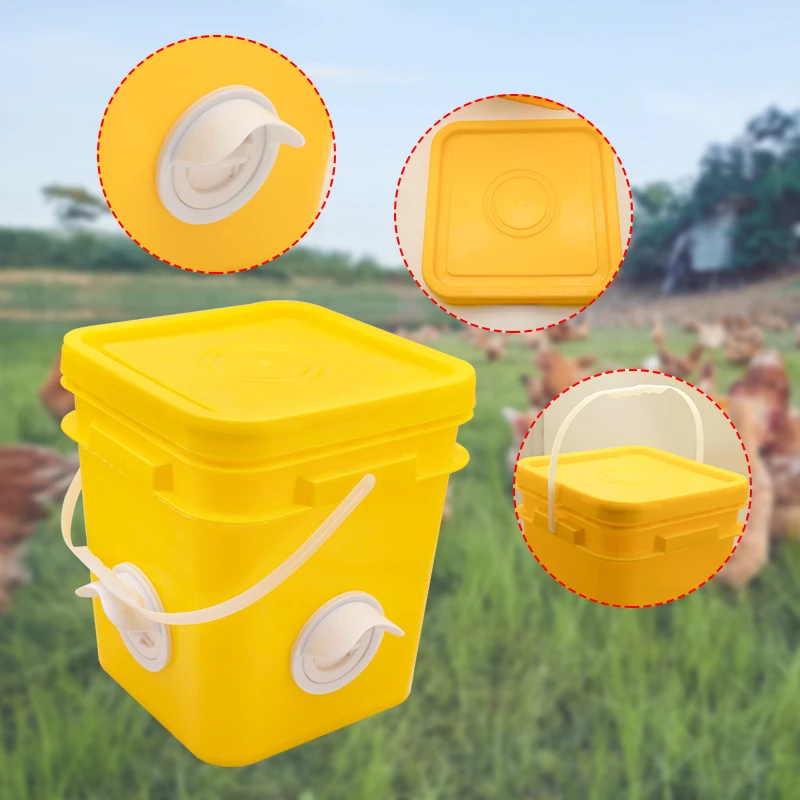 مجموعة أدوات تغذية الدجاج والبط والأوز سعة 10 لتر مع 8 أكواب تعبئة تلقائية و4 منافذ للحلمات الأفقية للدواجن