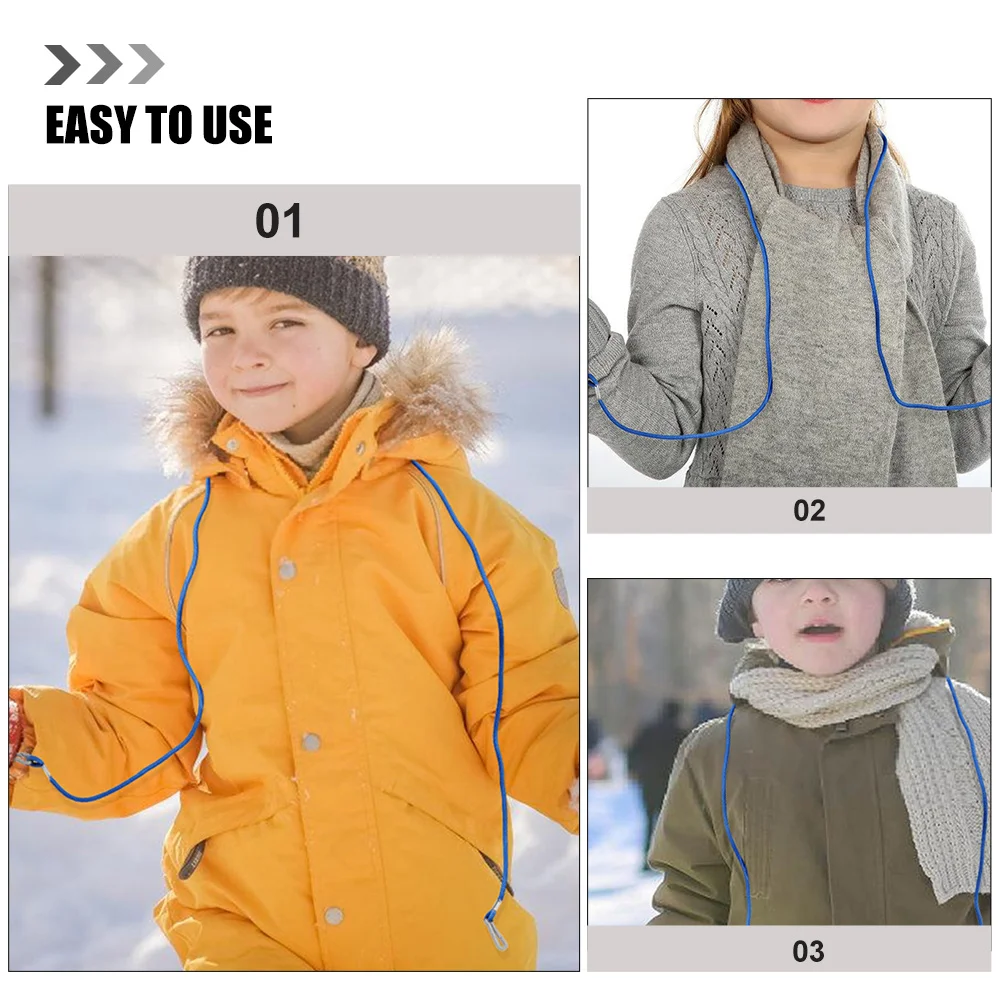 

2Pcs Winter Mitten Lanyards Strong Nylon Material Kids Glove Holder Antilost Strap Multifunction Portable Ropes