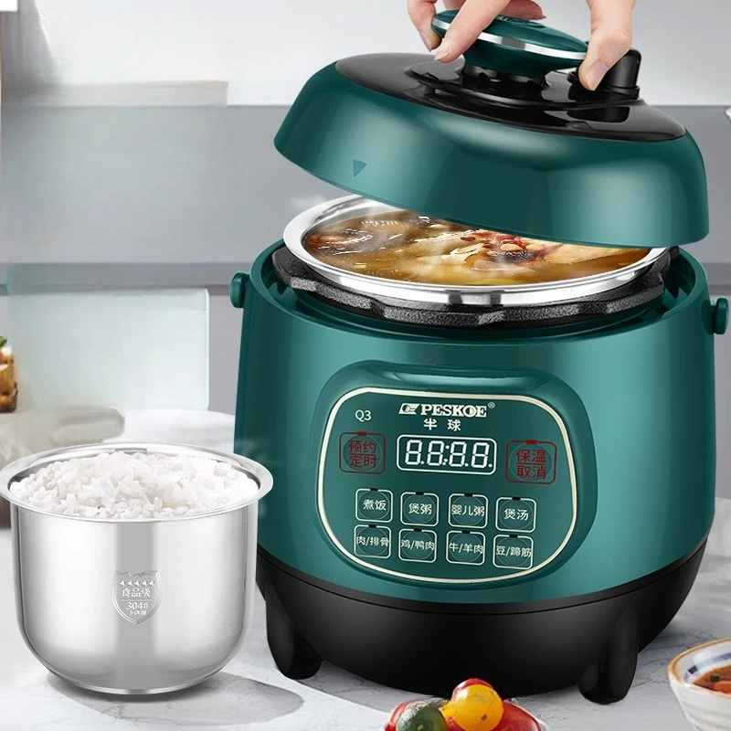 

Electric High Pressure Cooker Mini 2 3 People Programmable Multifunction Smart Rice Soup Stew Safety Lock Instant Pot Home Use