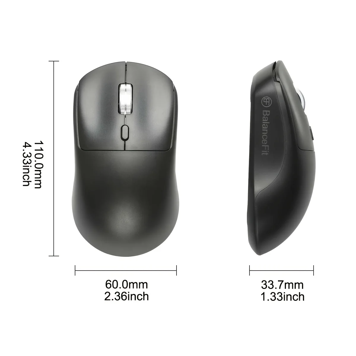2.4 Ghz Wireless Mouse with USB Nano Receiver, 3-Speed Adjustable, Ergonomically Designed Mouse Compatible with Laptops And Pcs
