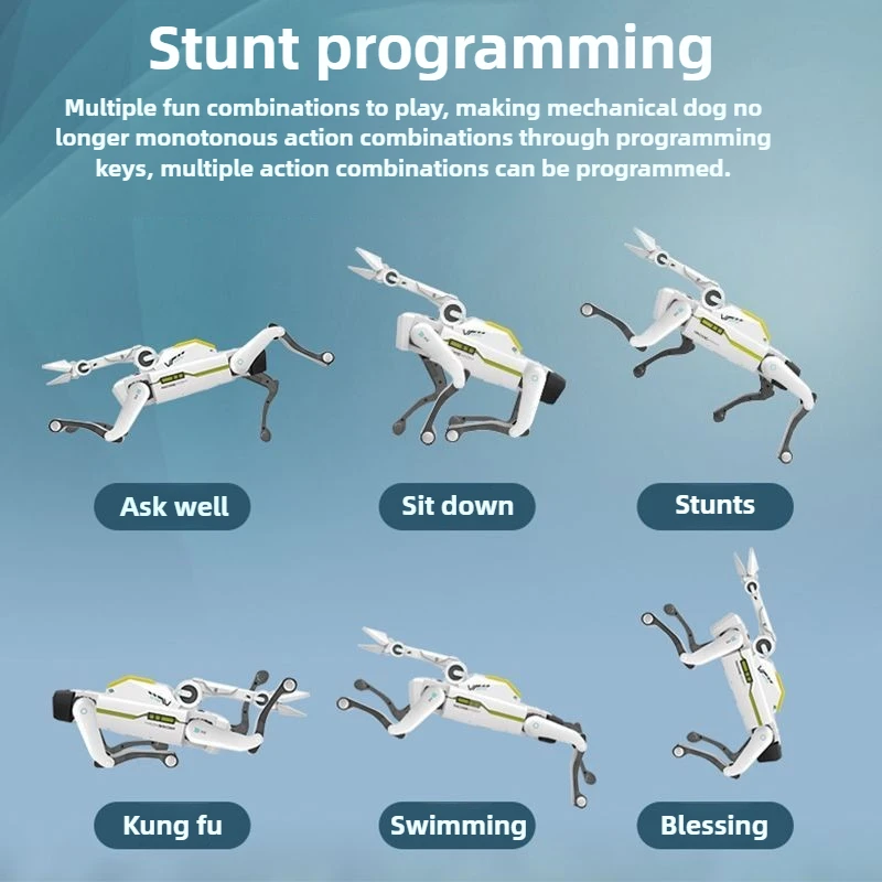 Carro de brinquedo kawaii engraçado presente-atual upgrade ai inteligente rc robô cão, interação de voz programação monstro robô, carros rc brinquedos para meninos