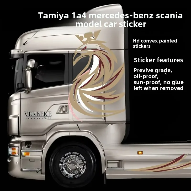 Truck Stickers for 1/14 RC TAMIYA Scania Mud Tractor New Personalized Stickers customizable stickers Scania R620