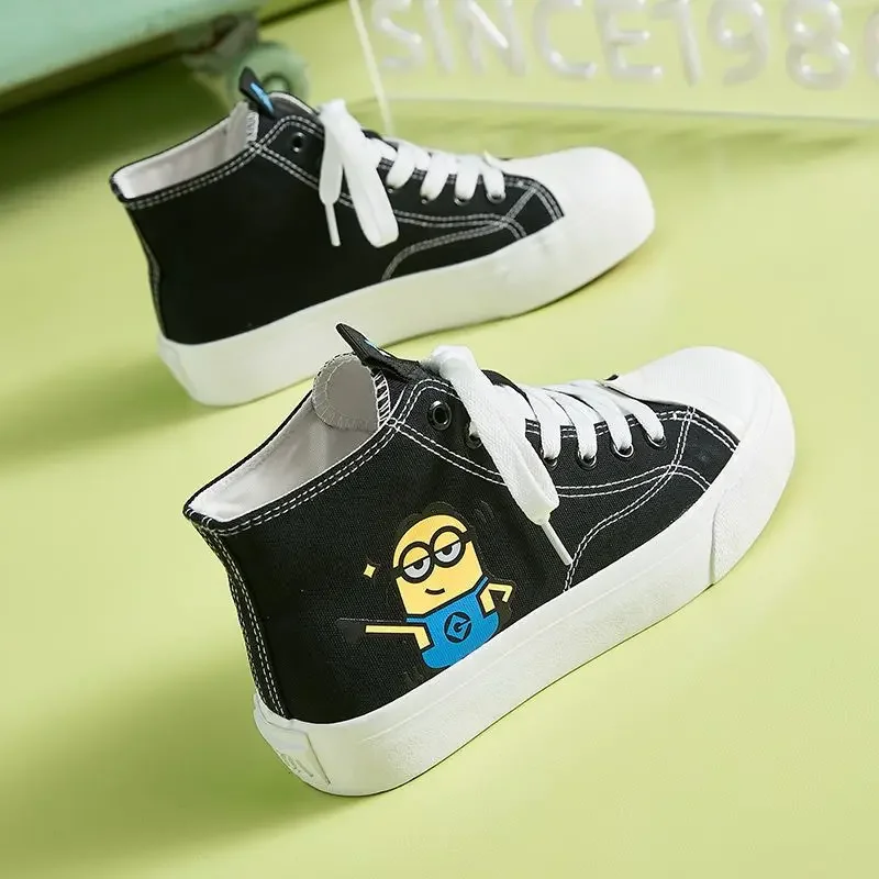 Spregevole Me Minions cartoon cute scarpe casual con suola spessa animazione creativa periferiche kawaii scarpe di tela sneakers per studenti