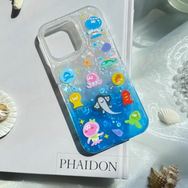 Splatoon Spray Doujin Medusa Ocean Shell Pattern Imd Custodia per cellulare per Iphone