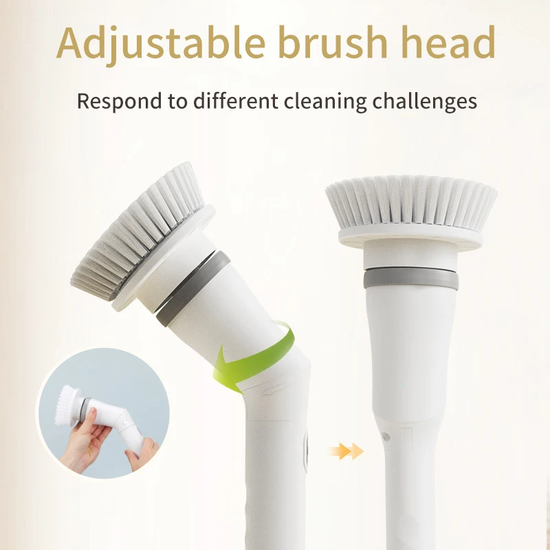 Xiaomi Youpin Electric Cleaning Brush Adjustable Household Kitchen Bathroom Tile Cleaning Tool Long Handle Home Cleaner Scrubber