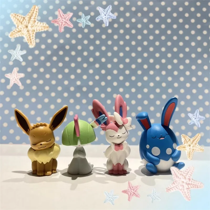 포켓몬 어깨 수면 블라인드 박스 장난감 애니메이션 피규어 Ralts Azumarill 모델 인형 장난감 장식품 수집 어린이 선물