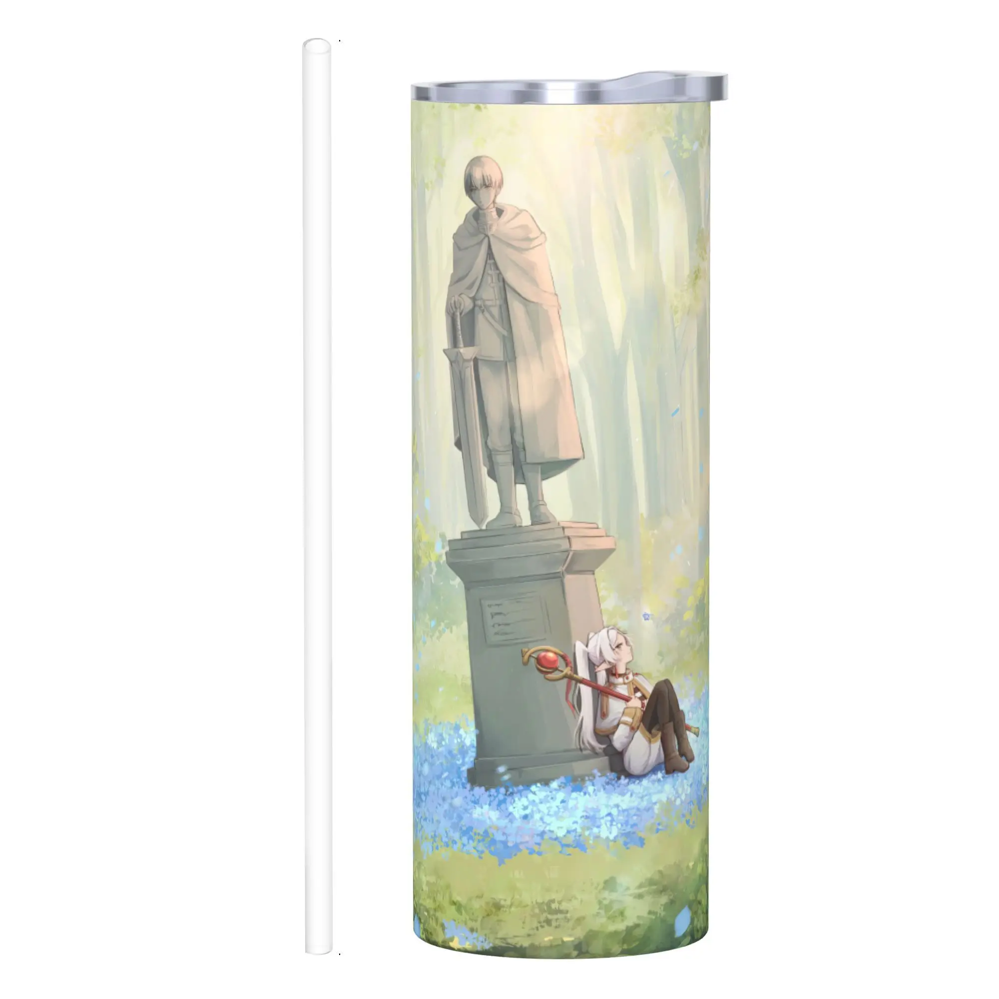 

Stainless 20oz Anime Insulated Cup, Frieren: Beyond Journey's End Bottle Stainless Double Wall Insulated Bottles with Straw ​ ​